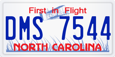 NC license plate DMS7544