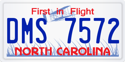 NC license plate DMS7572