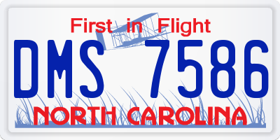 NC license plate DMS7586