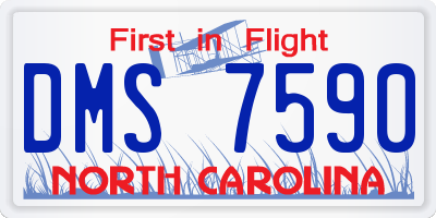 NC license plate DMS7590