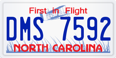 NC license plate DMS7592