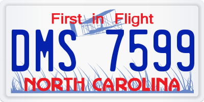 NC license plate DMS7599
