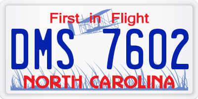 NC license plate DMS7602