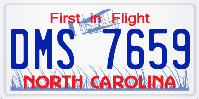 NC license plate DMS7659