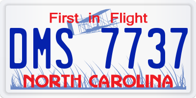 NC license plate DMS7737