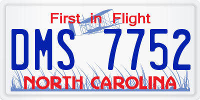 NC license plate DMS7752