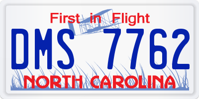 NC license plate DMS7762