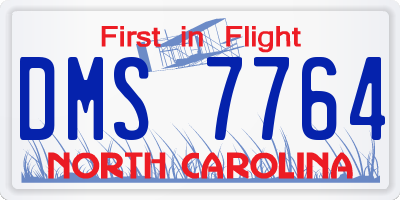 NC license plate DMS7764