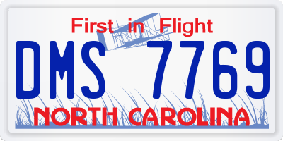 NC license plate DMS7769