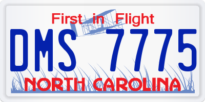 NC license plate DMS7775