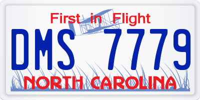 NC license plate DMS7779
