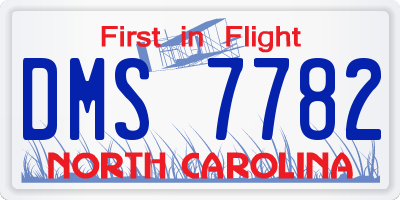 NC license plate DMS7782