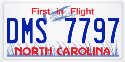 NC license plate DMS7797