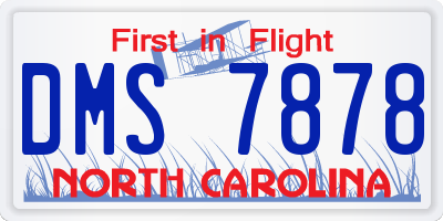 NC license plate DMS7878