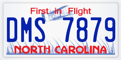 NC license plate DMS7879