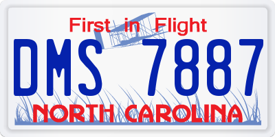 NC license plate DMS7887