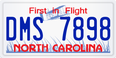 NC license plate DMS7898