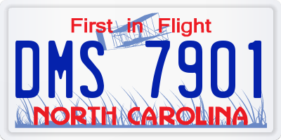 NC license plate DMS7901