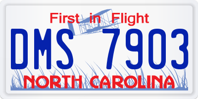 NC license plate DMS7903