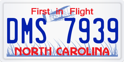 NC license plate DMS7939