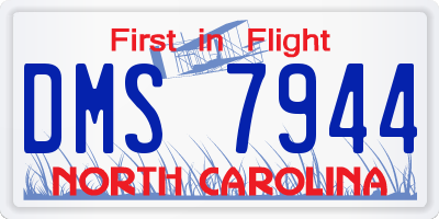 NC license plate DMS7944