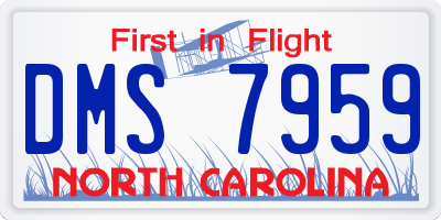 NC license plate DMS7959
