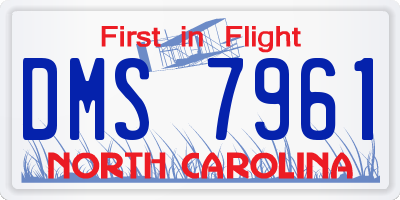 NC license plate DMS7961