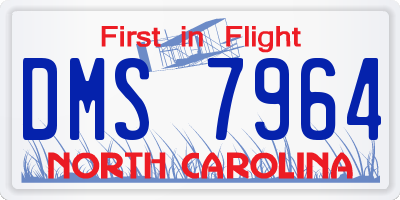 NC license plate DMS7964