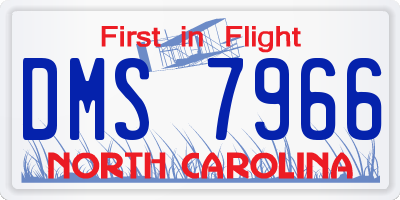 NC license plate DMS7966