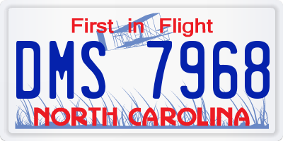 NC license plate DMS7968