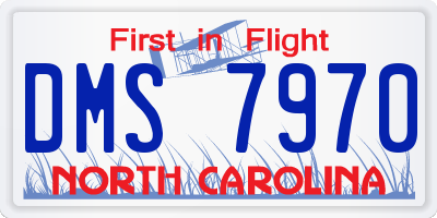 NC license plate DMS7970