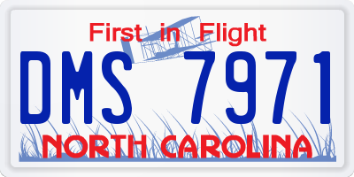 NC license plate DMS7971
