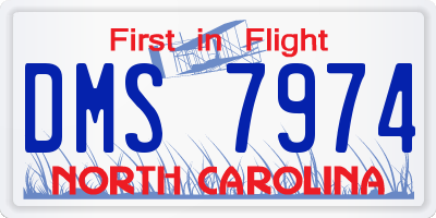 NC license plate DMS7974