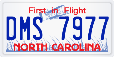 NC license plate DMS7977