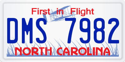 NC license plate DMS7982