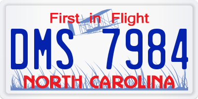 NC license plate DMS7984