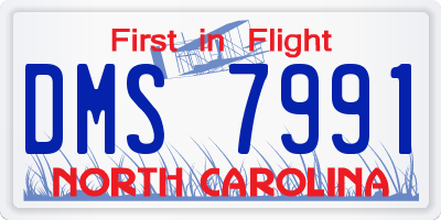 NC license plate DMS7991