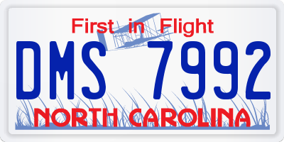 NC license plate DMS7992