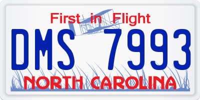 NC license plate DMS7993