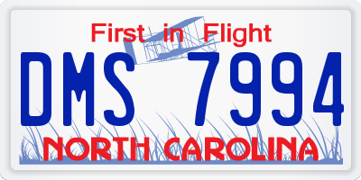 NC license plate DMS7994