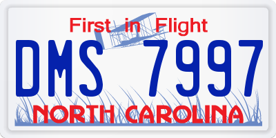 NC license plate DMS7997