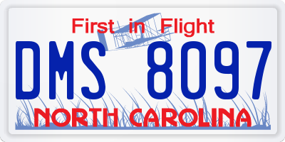 NC license plate DMS8097