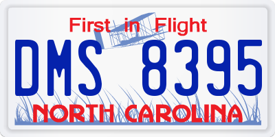 NC license plate DMS8395