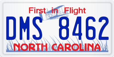 NC license plate DMS8462