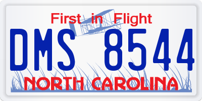 NC license plate DMS8544