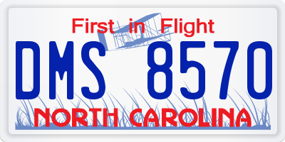 NC license plate DMS8570