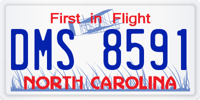 NC license plate DMS8591