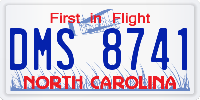 NC license plate DMS8741