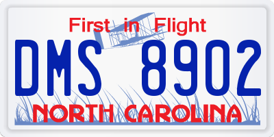 NC license plate DMS8902