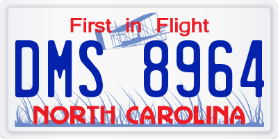 NC license plate DMS8964